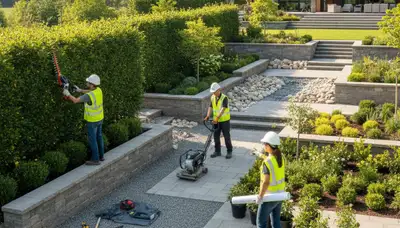 Tree service crew providing landscape design in Overland Park, KS