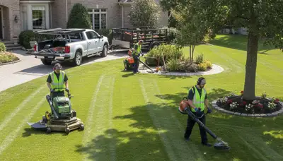 Overland Park, KS tree service crew removing a hazardous tree for local homeowners