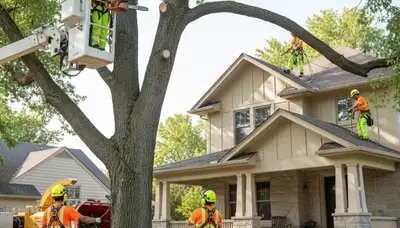 Tree service crew providing tree removal in Overland Park, KS