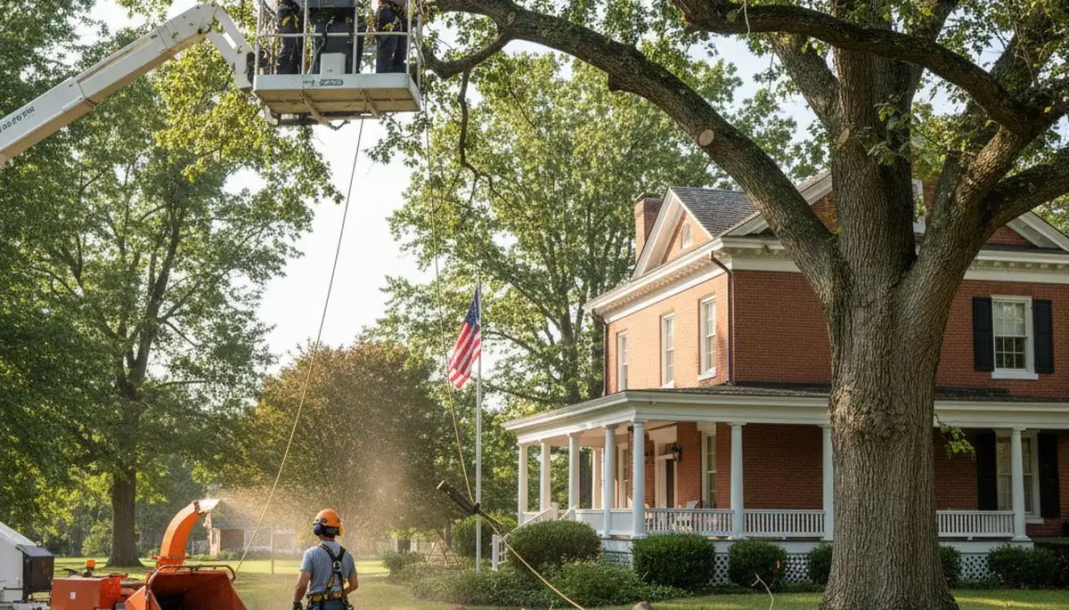 Tree service crew providing tree removal in Overland Park, KS