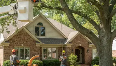 Tree removal crew in Overland Park, KS providing professional tree service for local homeowners