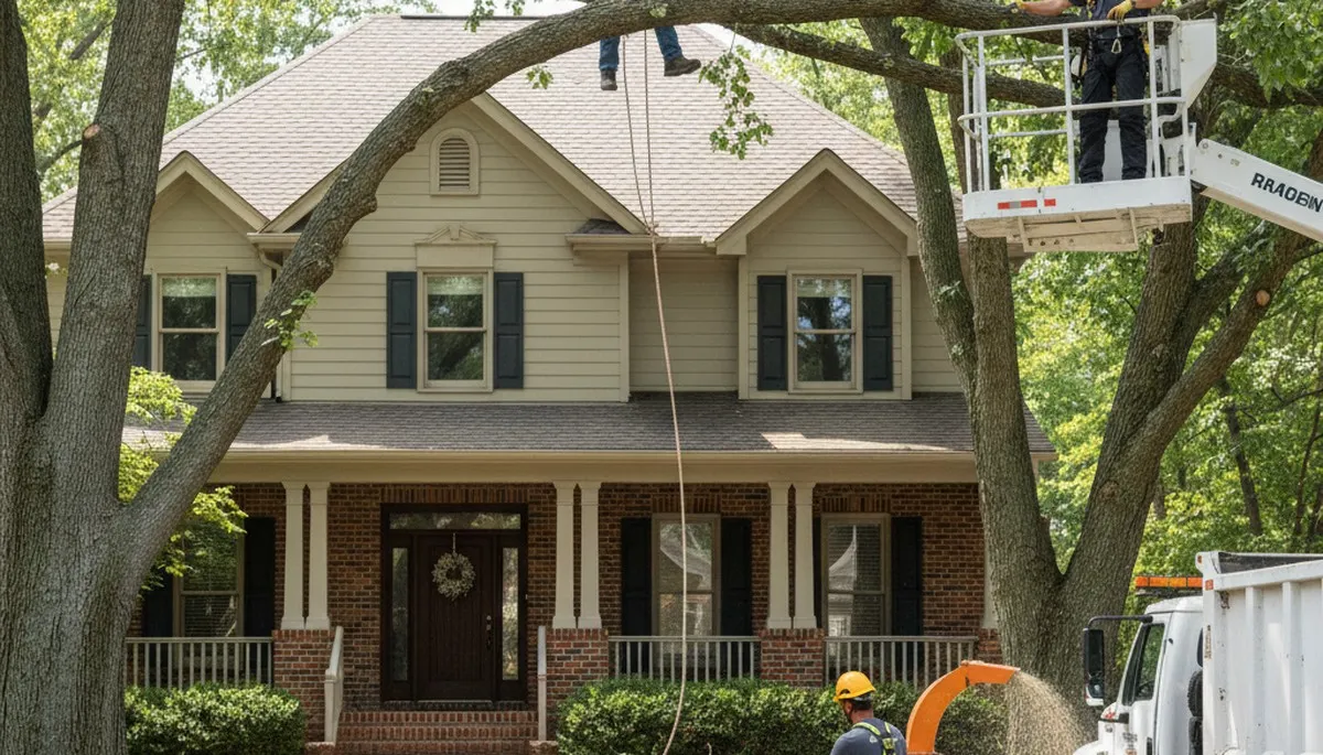 Tree service team in Overland Park, KS providing professional tree removal and care